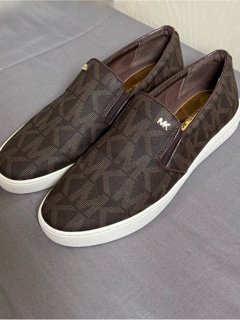 Michael Kors Keaton Women’s 8M Brown Slip-On Sneakers